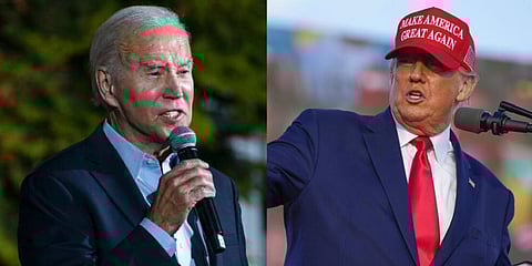 U.S. President Joe Biden,(L), and president elect Donald Trump