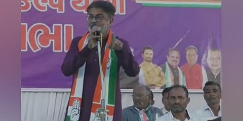 Congress MLA of Dhoraji, Lalit Vasoya stir up a hornet's nest by asking vote for BJP