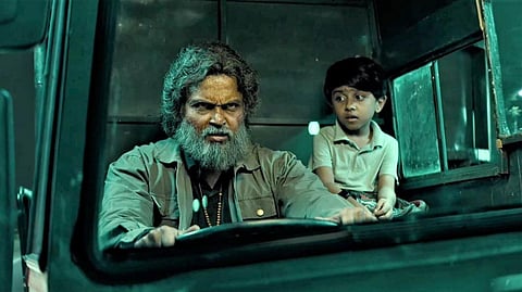 A still from the newly released Tamil film Sardar starring Karthi. (YouTube screengrab)