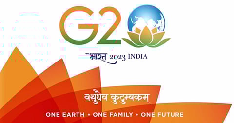 The G20 logo which was unveiled on Tuesday, November 8, 2022. (Photo | BJP4India Twitter)