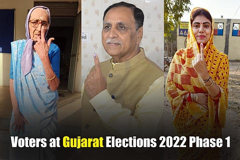 Check out photos from the first phase of the Gujarat Assembly elections. (Photos | PTI)