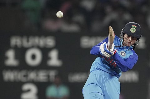 Smriti Mandhana sizzled in regulation time as well as the super over to script a famous win for India against the mighty Australia in a high-scoring second women's T20 International on Sunday. (Photo | PTI)