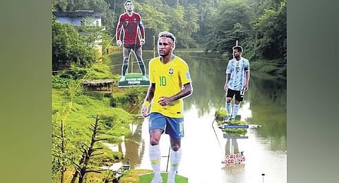 Cutouts and hoardings of FIFA World Cup in Kerala