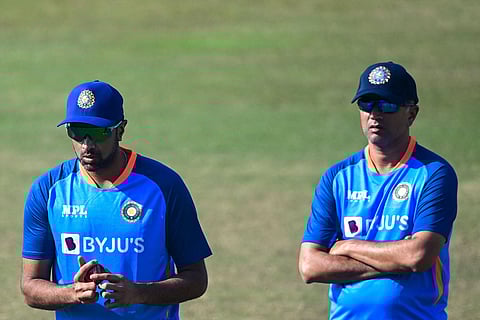 R Ashwin and Rahul Dravid