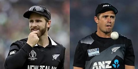 New Zealand's Kane Williamson and Tim Southee. (Photo | AP)