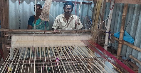 Over 7,000 members of self-help groups (SHG) in the district weave  silk and cotton sarees | Express