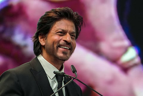 Bollywood actor Shah Rukh Khan speaks during inauguration of the 28th Kolkata International Film Festival, in Kolkata. (Photo | PTI)