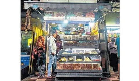 ​  A shop selling different varieties of ‘muan’ in Berhampur | Express  ​