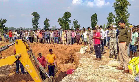 Seven persons were killed after some portion of a limestone mine collapsed on them at their village in Bastar district of Chhattisgarh. (Photo | PTI)