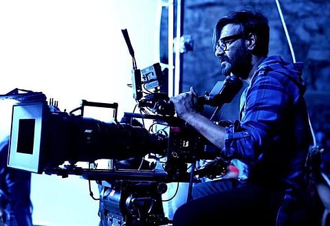 Ajay Devgn at work for 'Bholaa'. (Photo | Ajay Devgn Instagram)