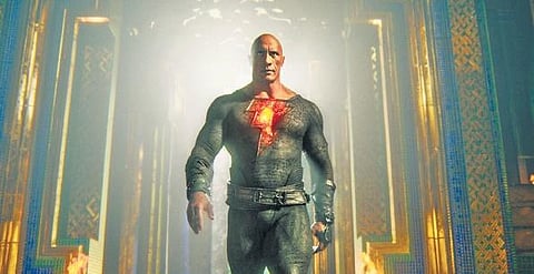 Actor Dwayne Johnson in a still from DC's Black Adam.