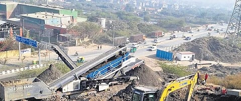 Biomining legacy waste is being done by 18 trommel machines since October 2019