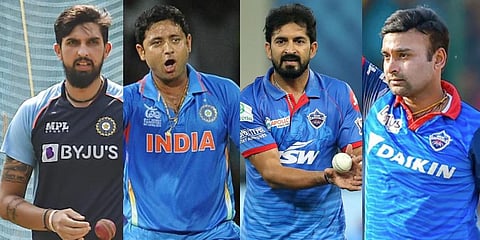 Veteran cricketers Ishant Sharma, Piyush Chawla, Mohit Sharma and Amit Mishra, (From L to R), may find themselves as impact players. (Photo | PTI)