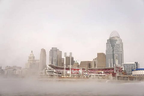 Cincinnati area as a 'bomb cyclone' Arctic air blast moved through much of the country, Friday.(AP)