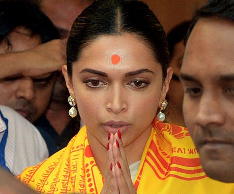 Deepika Padukone at Siddhivinayak temple ahead of Padmaavat's much-delayed release. (File Photo | PTI)