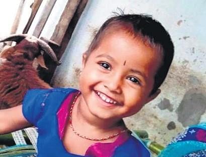 Three-year-old Surakshita M who died after being attacked by dogs.