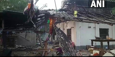The blast was reported in a house around 11.15 pm on Friday. (Photo | ANI Twitter)