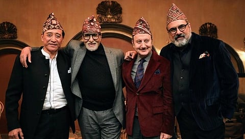 The cast of Sooraj R Barjatya's 'Uunchai'. (File photo)