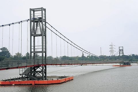 Experts from IIT Madras have been roped in to check the stability of the glass suspension bridge in Villivakkam | R Satish Babu