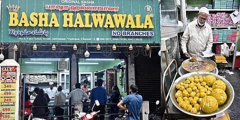 Basha Halwawallah at Triplicane. (Photo | P Jawahar, EPS)