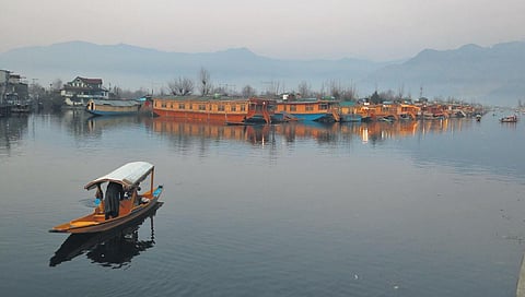 Houseboats on Dal Lake in Srinagar. (Photo | Zahoor Punjabi)