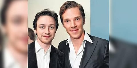 Actors Benedict Cumberbatch and James McAvoy