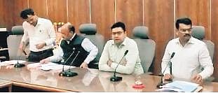 Special officer for Mahadevapura Assembly seat, Ajay Nagabhushan, holds an all-party meeting in Bengaluru on Wednesday | Express