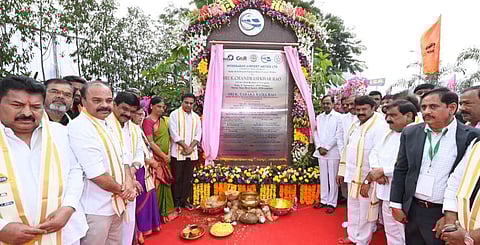 Laying of the Airport Metro Rail foundation stone. (Photo | EPS)