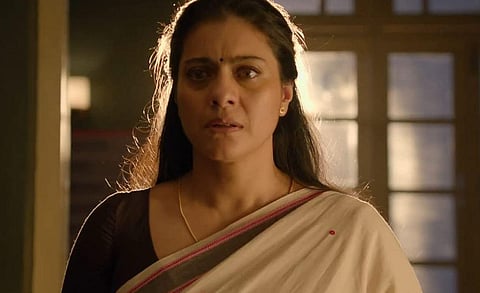 Indian actress Kajol in a still from the newly released film 'Salaam Venky.'