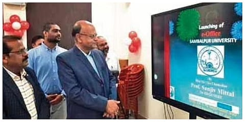 The launching ceremony of e-office in Sambalpur University. (Photo | Express)