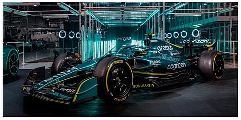 The new AMR22. (Photo: Twitter/Aston Martin Aramco Cognizant F1 Team)