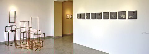 Works from the show ‘Within Confines‘ on display at the Studio Art Gallery. (File photo)