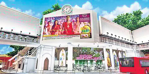 The foot overbridge under construction at East Fort