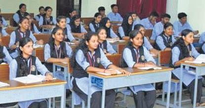 Hijab-clad girls in a classroom of a college located at Talapady on the Kerala border, which is run by a VHP leader | EXPRESS