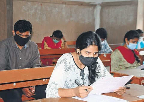 Representational Image of students writing an exam (File photo| EPS)