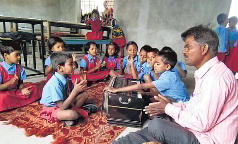 The school started with eight classrooms. It encourages many things, including computer lessons, music and physical activities | express