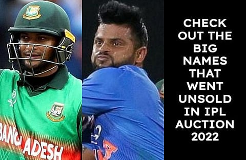 Even as the ten franchises splurged cash, many prominent cricketers went unsold at the IPL 2022 mega auction. Let us take a look at the big names that went unsold in IPL Mega Auction 2022. (Photo | PTI)