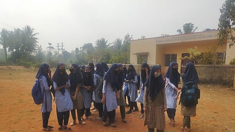 Image of girl students wearing a hijab used for representational purposes only.