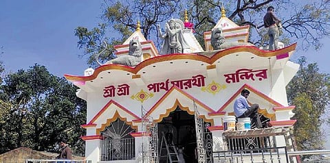 The Krishna temple in Dumka was inaugurated on Monday. (Photo | EPS)