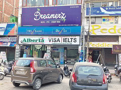 English language training centres are a common sight in Punjab’s cities. (Photo | EPS)