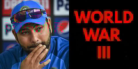 During a press conference Indian skipper Rohit Sharma was left baffled after a sudden announcement. (Photo | PTI)