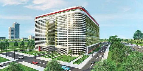 An artist’s impression of the proposed new  IT Park at Kandlakoya village in Malkajgiri-Medchal district