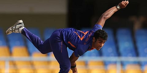 Young India all-rounder Rajvardhan Hangargekar (Photo | ICC)