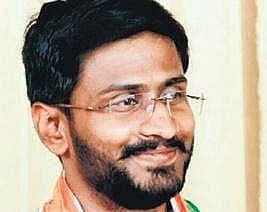 NSUI Telangana president Balmoori Venkat Narasinga Rao.