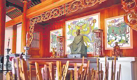 Wenchang Wang is the god of literature in Chinese mythology whose chief task is to maintain a log of scholars so that he can mete out punishments and rewards as per their acts.