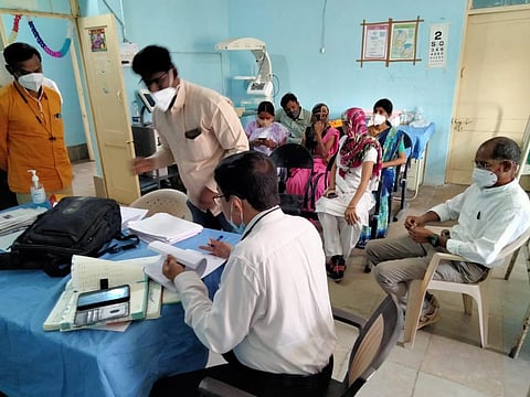 House to house survey at Nalwar Station Thanda (Photo | Special arrangement)