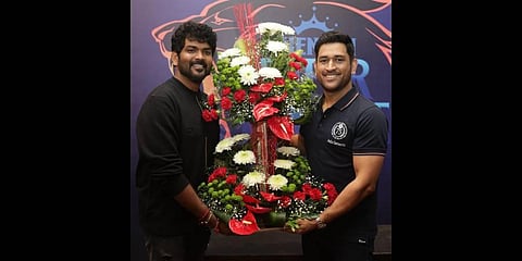 Vignesh Shivan meets M S Dhoni( Photo | Instagram)