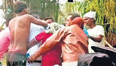 Video grab of miscreants assaulting a journalist in Binjharpur’s Bacchala panchayat and (File Photo)