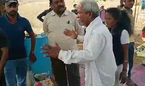 A video of the incident showed the Christian man from Maharashtra indulging in a war of words with locals and cops at the spot. (Special arrangement)