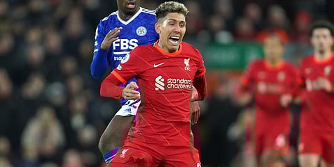 Liverpool striker Roberto Firmino (Photo | AP)